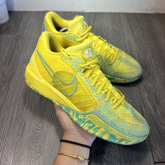 Size 13 Nike Sabrina 1 Womens Nike By You Yellow Blue Shoe FJ4036-900 Mens 11.5 - Picture 1 of 10